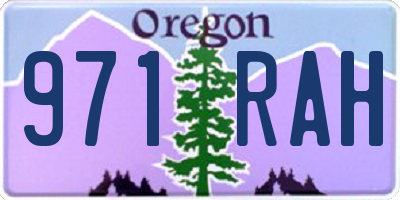 OR license plate 971RAH