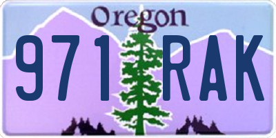 OR license plate 971RAK