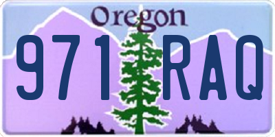 OR license plate 971RAQ
