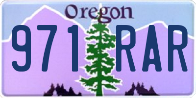 OR license plate 971RAR