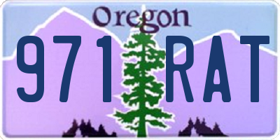 OR license plate 971RAT
