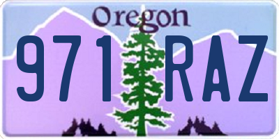 OR license plate 971RAZ