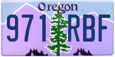 OR license plate 971RBF