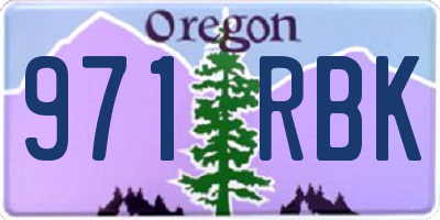 OR license plate 971RBK