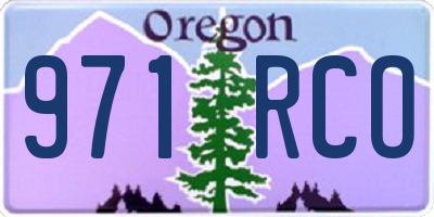 OR license plate 971RCO