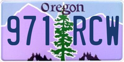 OR license plate 971RCW