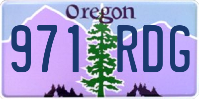 OR license plate 971RDG