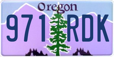 OR license plate 971RDK