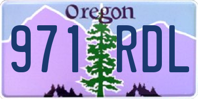 OR license plate 971RDL