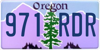 OR license plate 971RDR