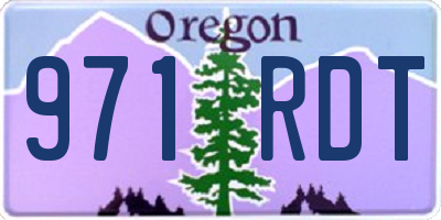 OR license plate 971RDT