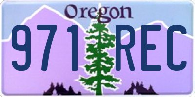 OR license plate 971REC