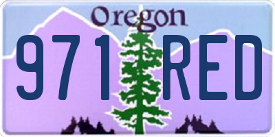 OR license plate 971RED