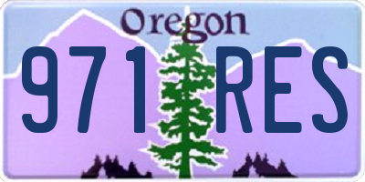 OR license plate 971RES