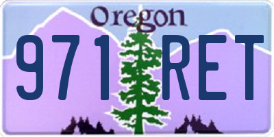 OR license plate 971RET