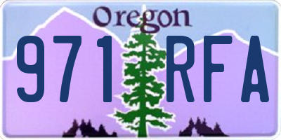 OR license plate 971RFA