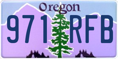 OR license plate 971RFB