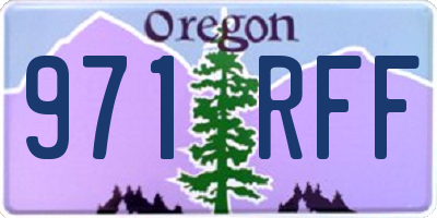 OR license plate 971RFF
