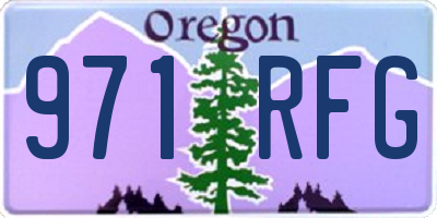 OR license plate 971RFG