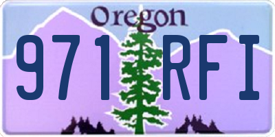 OR license plate 971RFI