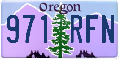 OR license plate 971RFN
