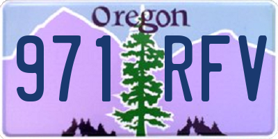 OR license plate 971RFV