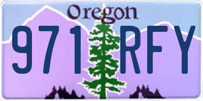 OR license plate 971RFY