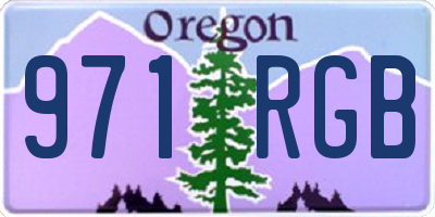 OR license plate 971RGB