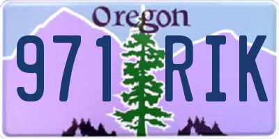 OR license plate 971RIK