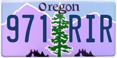 OR license plate 971RIR