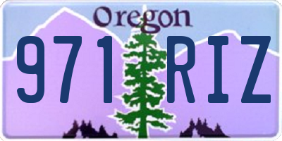 OR license plate 971RIZ