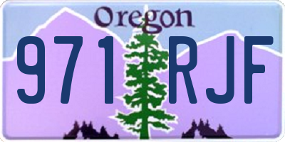 OR license plate 971RJF