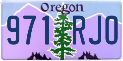 OR license plate 971RJO