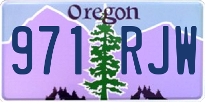 OR license plate 971RJW