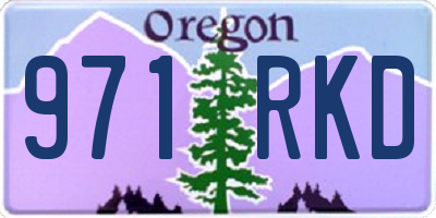 OR license plate 971RKD