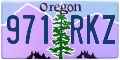 OR license plate 971RKZ