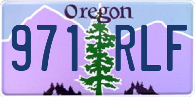 OR license plate 971RLF