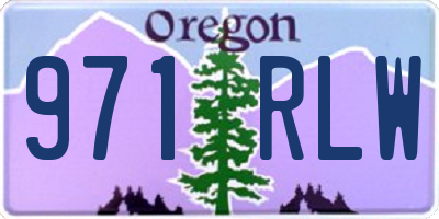 OR license plate 971RLW