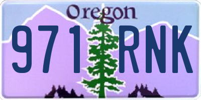 OR license plate 971RNK