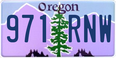 OR license plate 971RNW