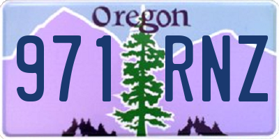 OR license plate 971RNZ