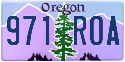 OR license plate 971ROA