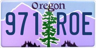 OR license plate 971ROE