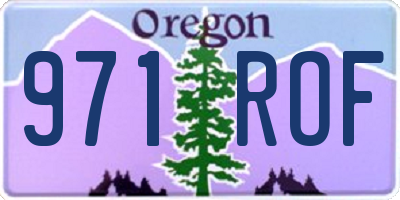 OR license plate 971ROF