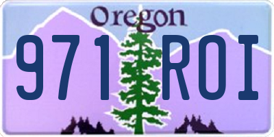 OR license plate 971ROI