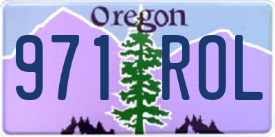 OR license plate 971ROL