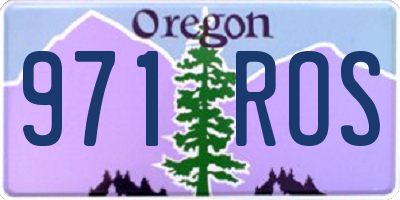 OR license plate 971ROS