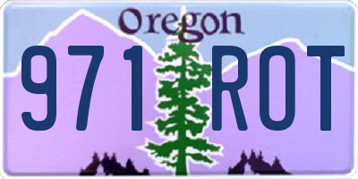 OR license plate 971ROT