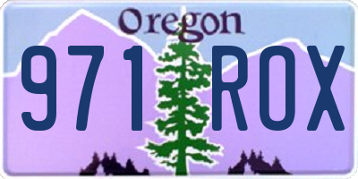 OR license plate 971ROX
