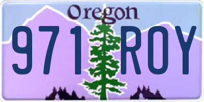 OR license plate 971ROY